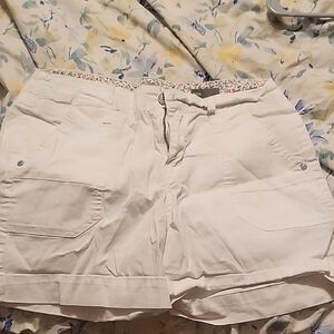 Vintage America White Cargo Shorts